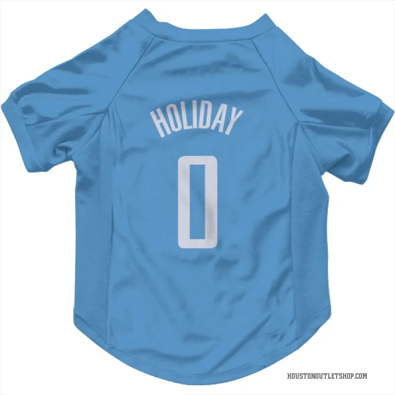 Aaron Holiday  Blue Houston Rockets  Cat & Dog Pet Jersey