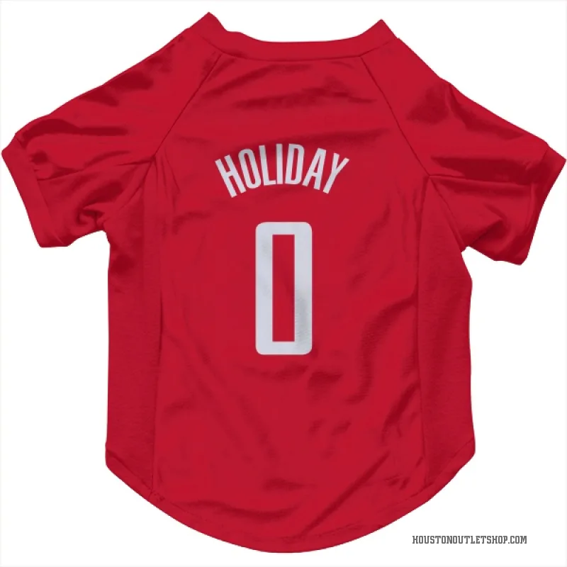 Aaron Holiday  Red Houston Rockets  Cat & Dog Pet Jersey