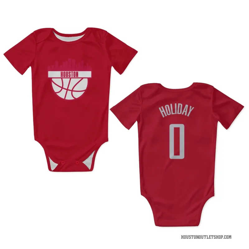 Aaron Holiday  Red Houston Rockets  Newborn & Infant Bodysuit