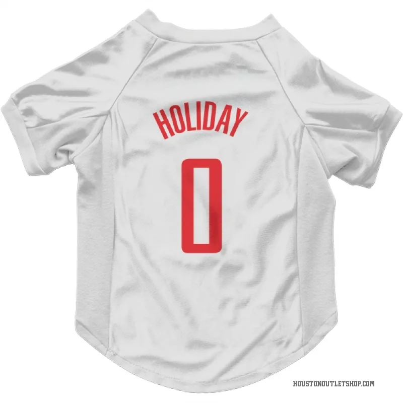 Aaron Holiday  White Houston Rockets  Cat & Dog Pet Jersey