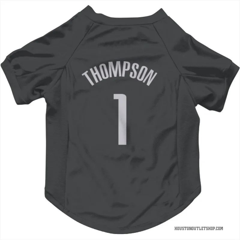Amen Thompson  Black Houston Rockets  Cat & Dog Pet Jersey