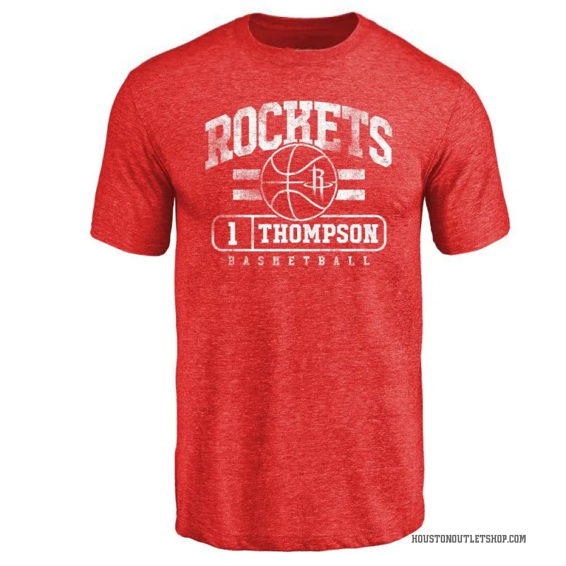 Amen Thompson Men's Red Houston Rockets Baseline T-Shirt