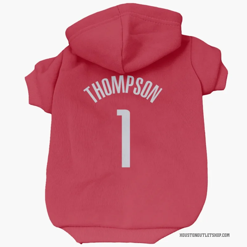Amen Thompson  Red Houston Rockets  Cat & Dog Pet Hoodie