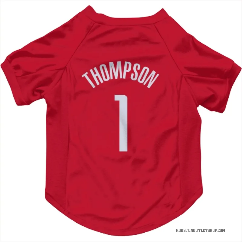 Amen Thompson  Red Houston Rockets  Cat & Dog Pet Jersey
