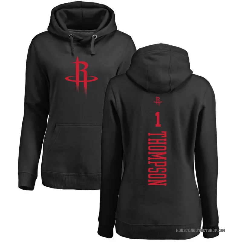Amen Thompson Women's Black Houston Rockets Branded One Color Backer Pullover Hoodie