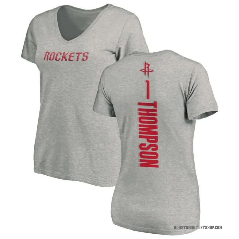 Amen Thompson Women's Houston Rockets Ash Backer T-Shirt