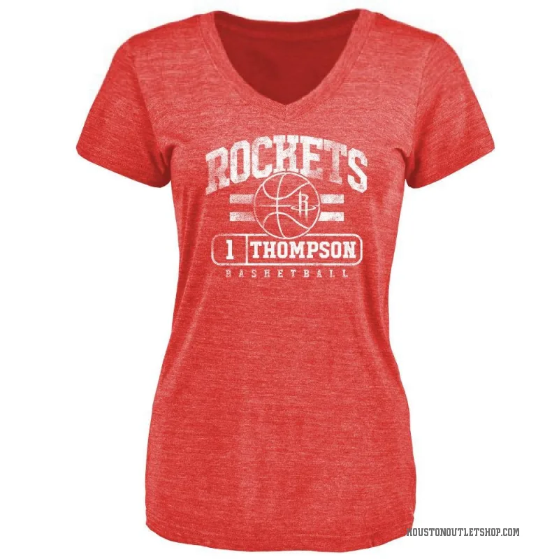 Amen Thompson Women's Red Houston Rockets Baseline T-Shirt