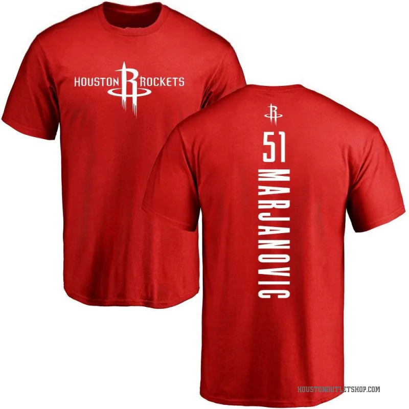 Boban Marjanovic Men's Red Houston Rockets Backer T-Shirt