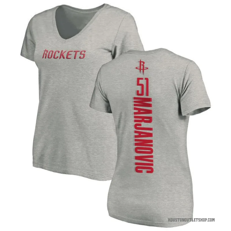Boban Marjanovic Women's Houston Rockets Ash Backer T-Shirt