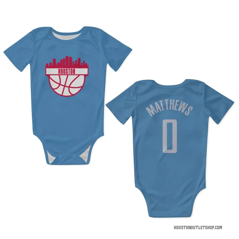 Cameron Matthews  Blue Houston Rockets  Newborn & Infant Bodysuit