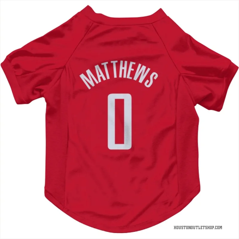 Cameron Matthews  Red Houston Rockets  Cat & Dog Pet Jersey