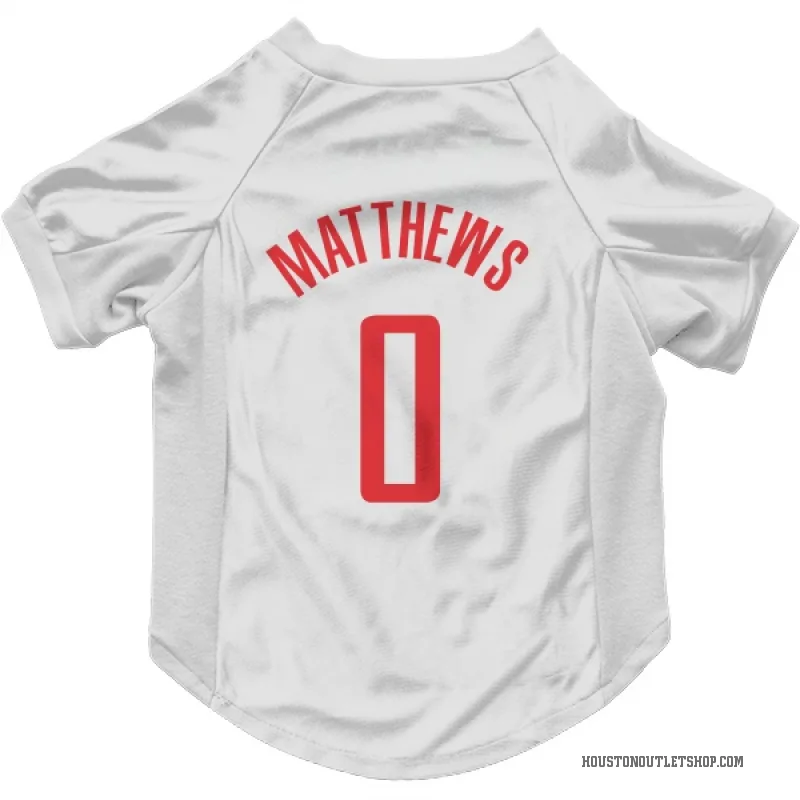 Cameron Matthews  White Houston Rockets  Cat & Dog Pet Jersey