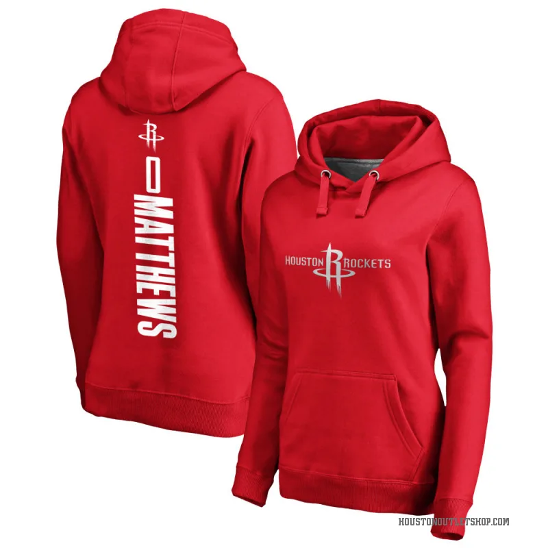 Cameron Matthews Women's Red Houston Rockets Branded Backer Pullover Hoodie