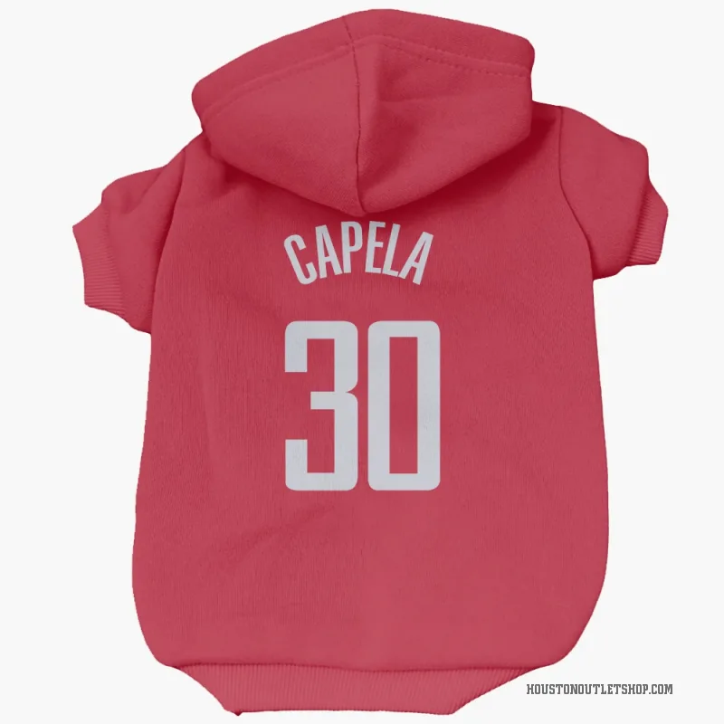 Clint Capela  Red Houston Rockets  Cat & Dog Pet Hoodie