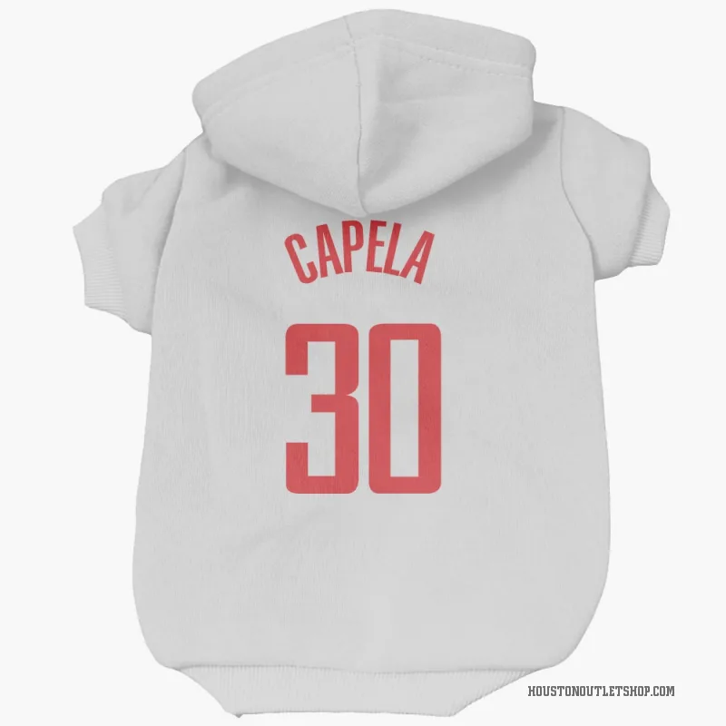 Clint Capela  White Houston Rockets  Cat & Dog Pet Hoodie