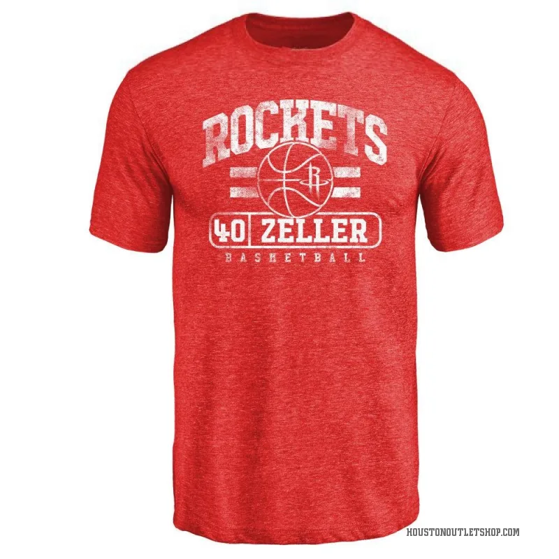 Cody Zeller Men's Red Houston Rockets Baseline T-Shirt