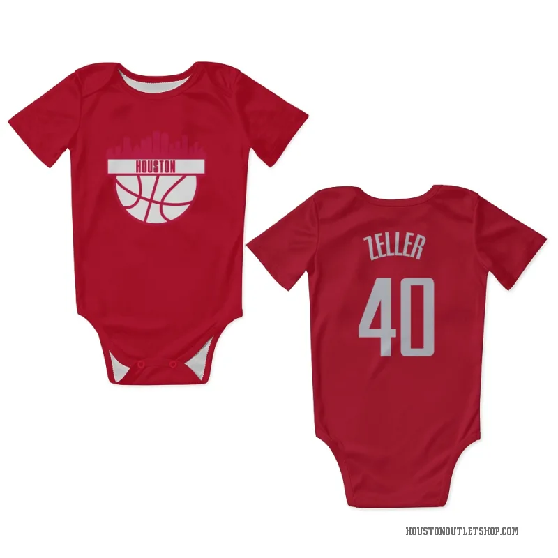 Cody Zeller  Red Houston Rockets  Newborn & Infant Bodysuit