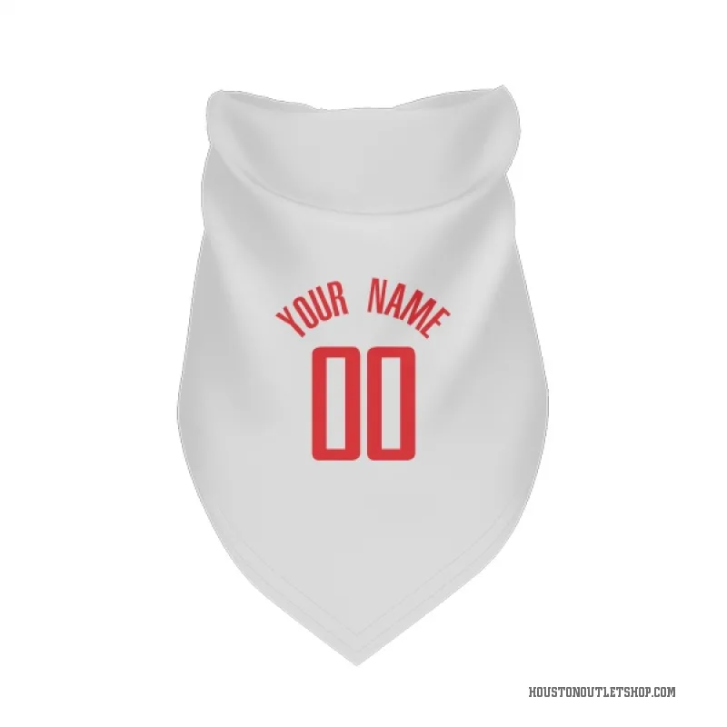 Custom  White Houston Rockets   Cat & Dog Pet Bandana