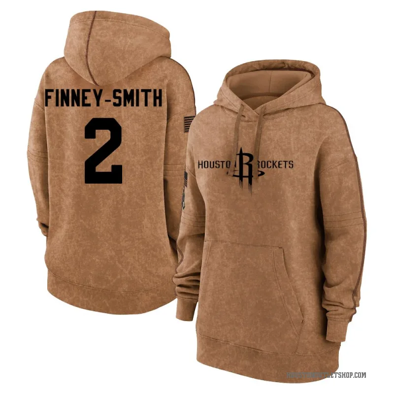 Dorian Finney-Smith Women's Brown Houston Rockets 2023 Salute to Service Pullover Hoodie