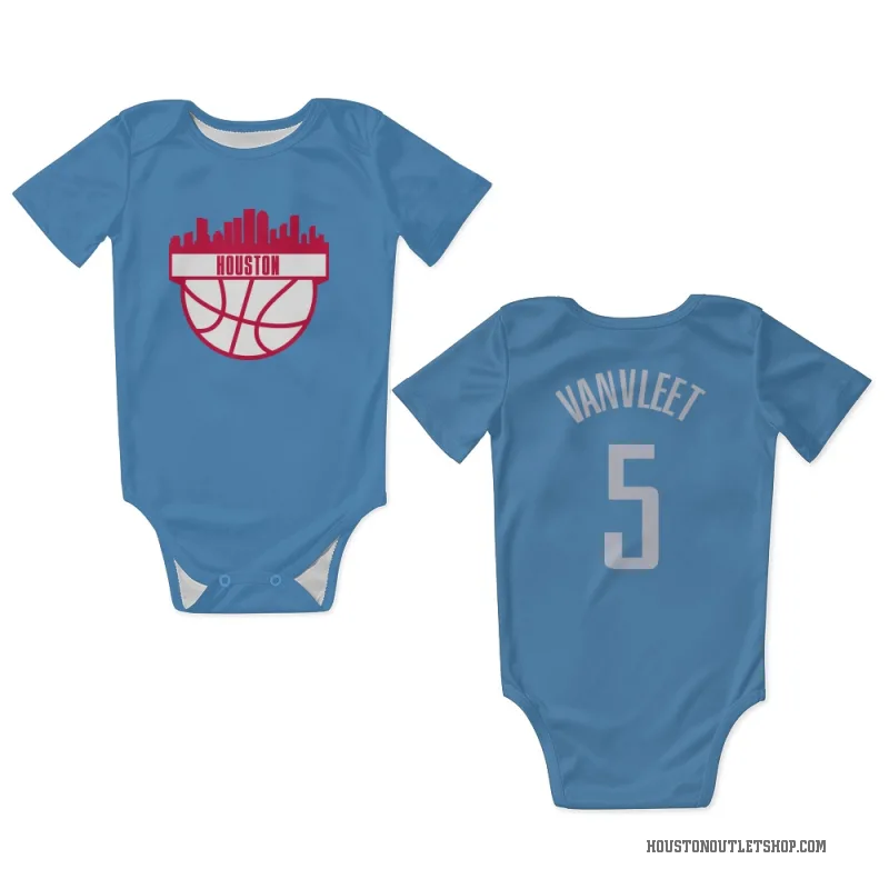 Fred VanVleet  Blue Houston Rockets  Newborn & Infant Bodysuit