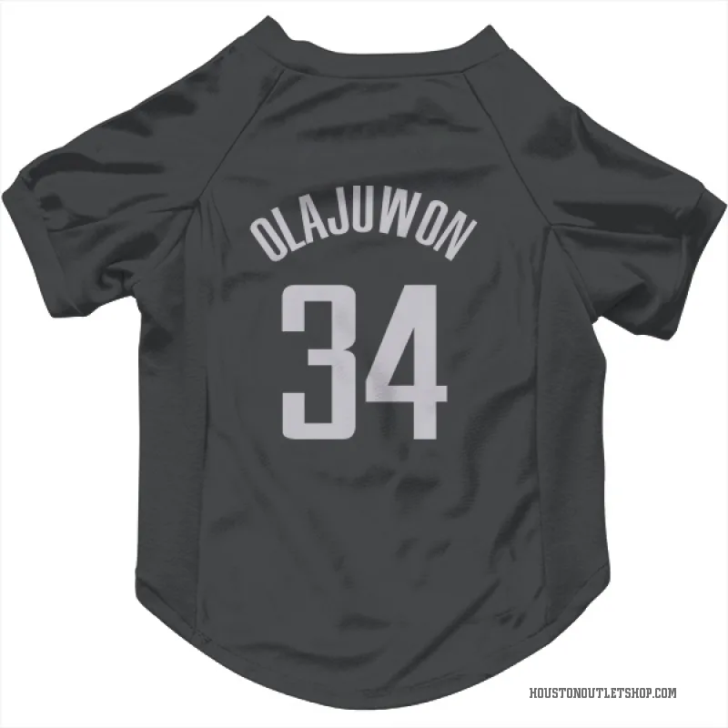 Hakeem Olajuwon  Black Houston Rockets  Cat & Dog Pet Jersey