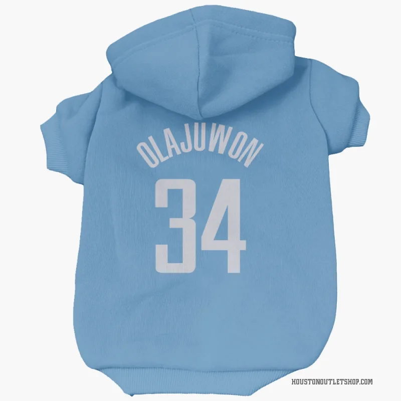 Hakeem Olajuwon  Blue Houston Rockets  Cat & Dog Pet Hoodie