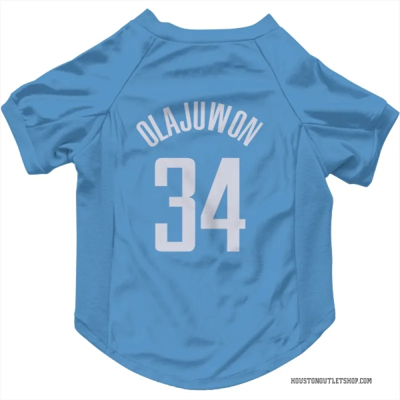 Hakeem Olajuwon  Blue Houston Rockets  Cat & Dog Pet Jersey