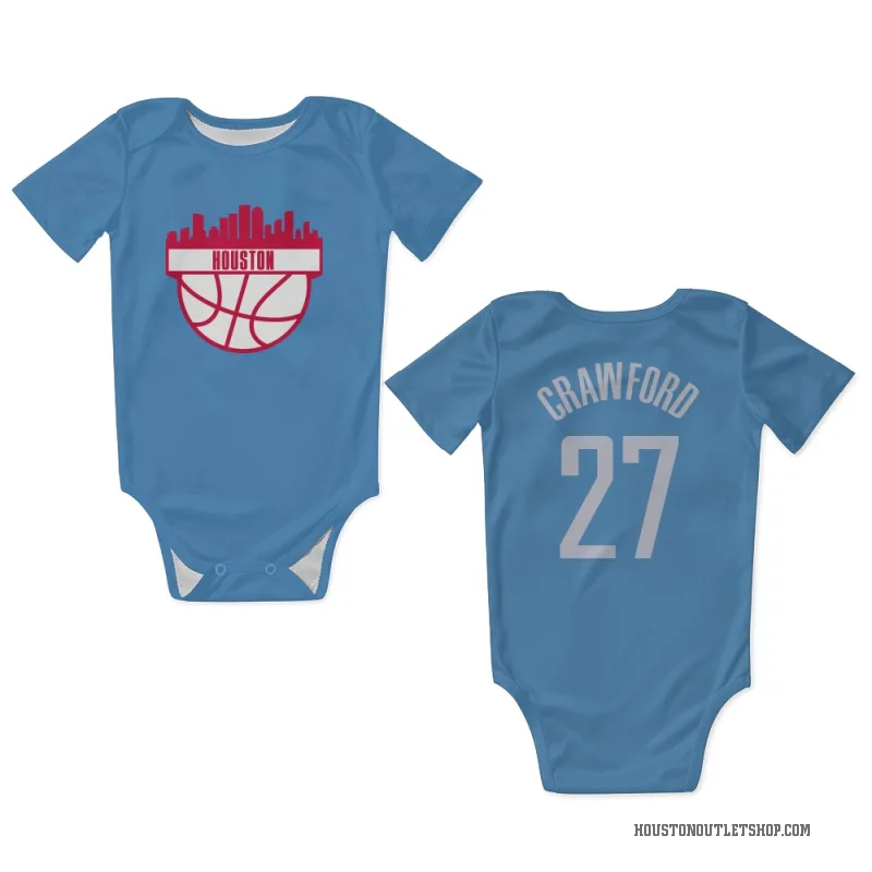 Isaiah Crawford  Blue Houston Rockets  Newborn & Infant Bodysuit