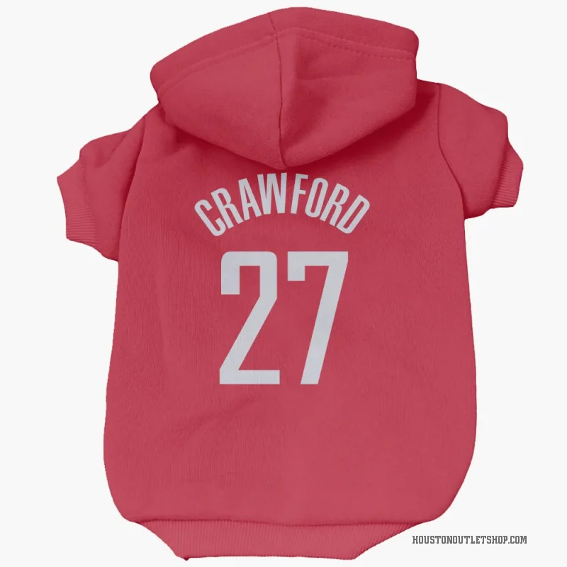 Isaiah Crawford  Red Houston Rockets  Cat & Dog Pet Hoodie