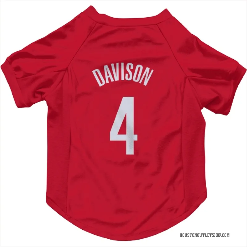 JD Davison  Red Houston Rockets  Cat & Dog Pet Jersey