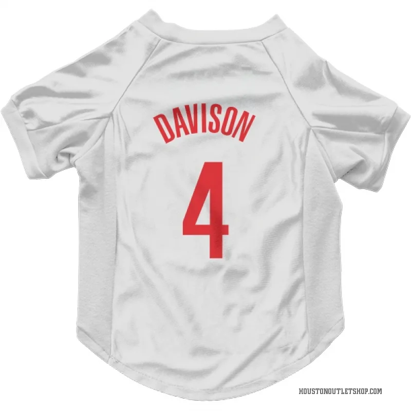 JD Davison  White Houston Rockets  Cat & Dog Pet Jersey