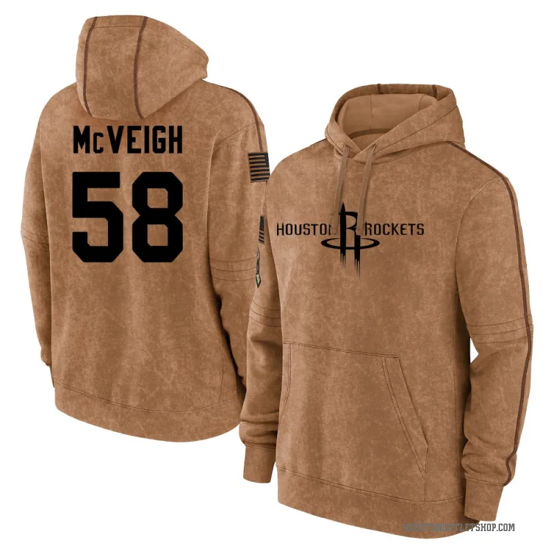 Jack McVeigh Men's Brown Houston Rockets 2023 Salute to Service Club Pullover Hoodie