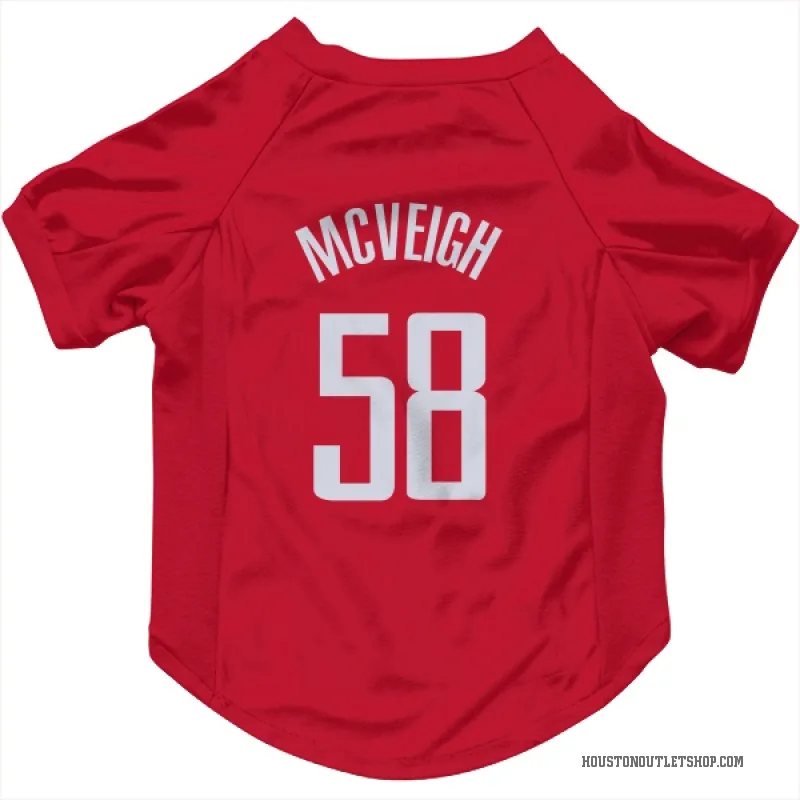 Jack McVeigh  Red Houston Rockets  Cat & Dog Pet Jersey