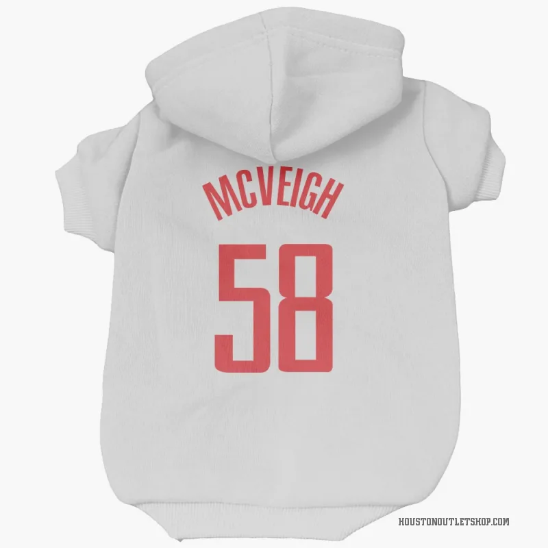 Jack McVeigh  White Houston Rockets  Cat & Dog Pet Hoodie