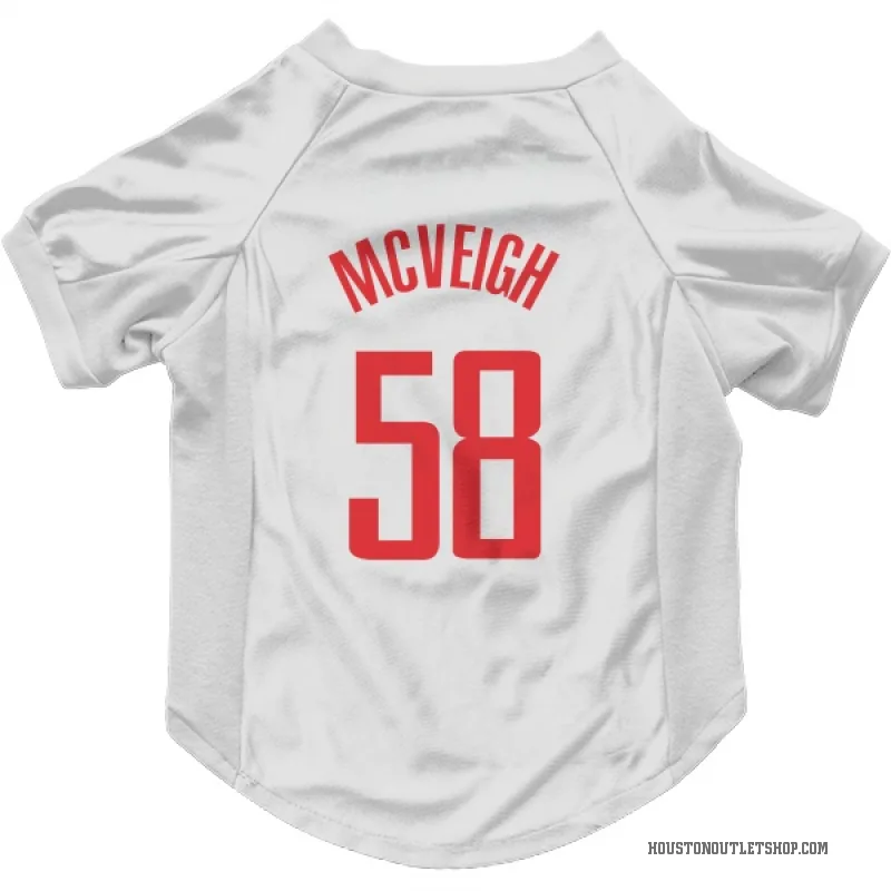 Jack McVeigh  White Houston Rockets  Cat & Dog Pet Jersey
