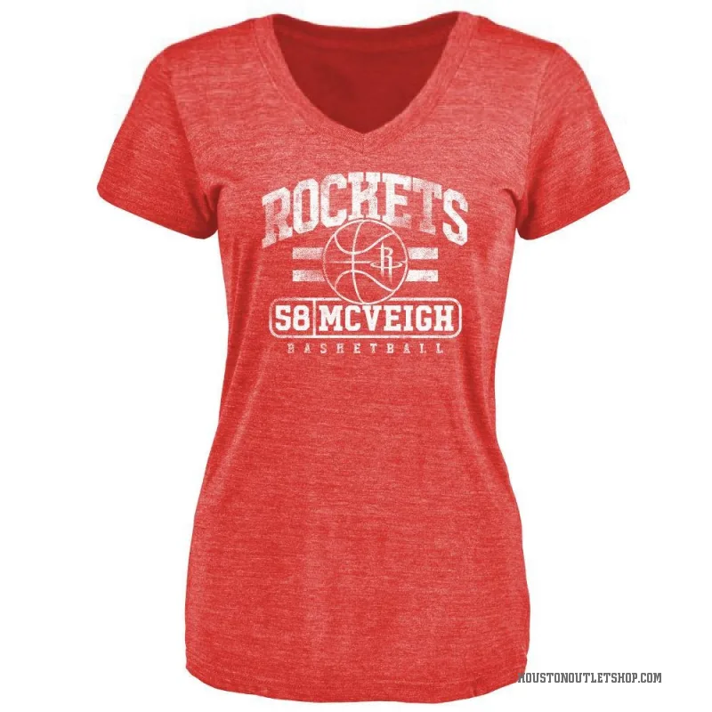 Jack McVeigh Women's Red Houston Rockets Baseline T-Shirt