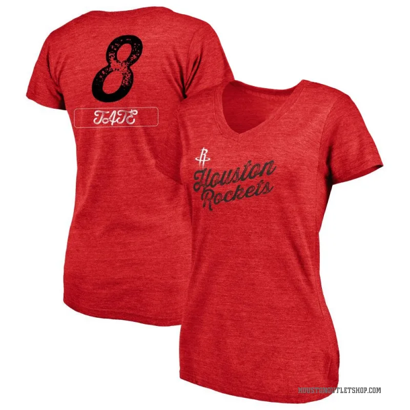 Jae'Sean Tate Women's Red Houston Rockets Sideline V-Neck T-Shirt