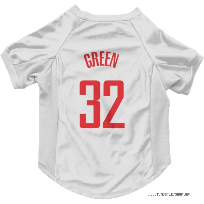 Jeff Green  White Houston Rockets  Cat & Dog Pet Jersey