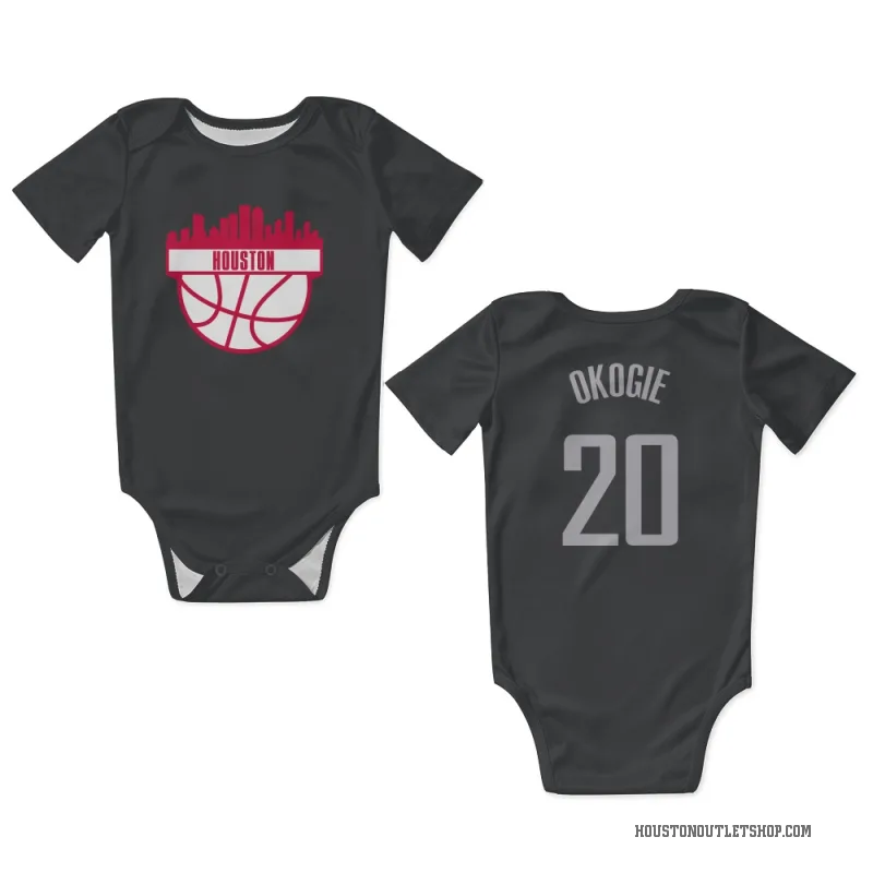 Josh Okogie  Black Houston Rockets  Newborn & Infant Bodysuit