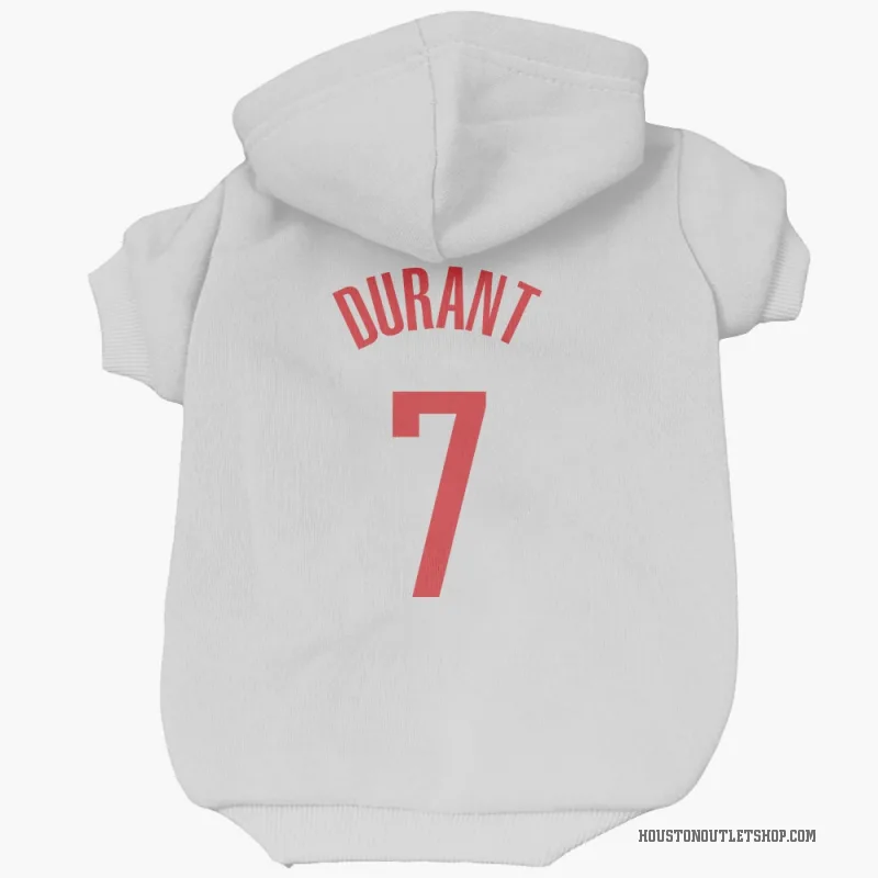 Kevin Durant  White Houston Rockets  Cat & Dog Pet Hoodie