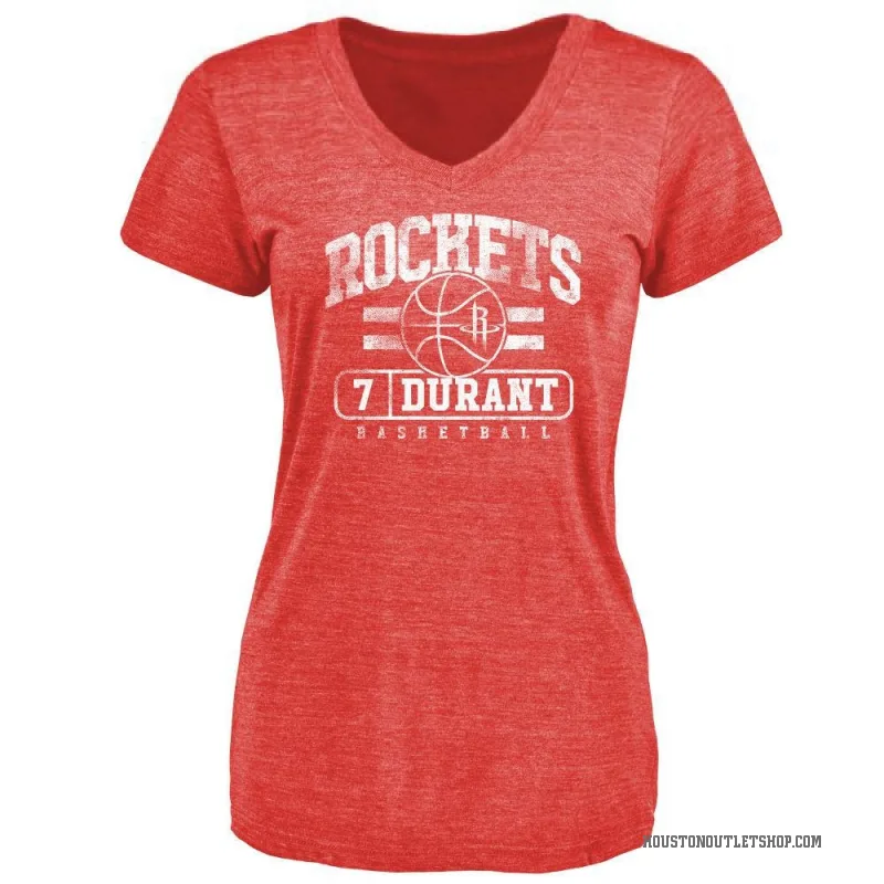 Kevin Durant Women's Red Houston Rockets Baseline T-Shirt