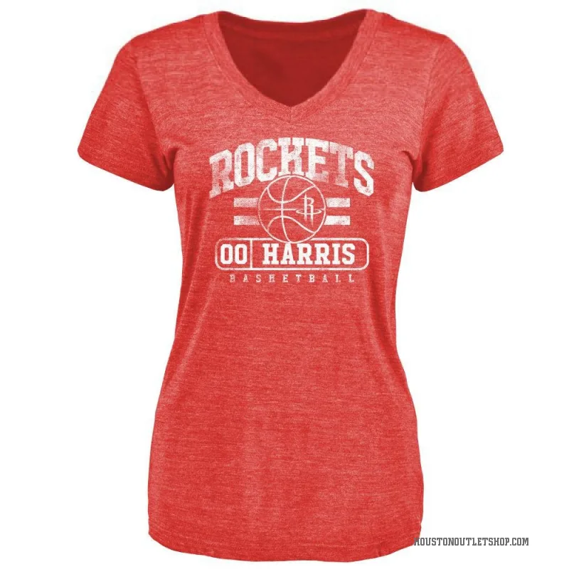 Kevon Harris Women's Red Houston Rockets Baseline T-Shirt