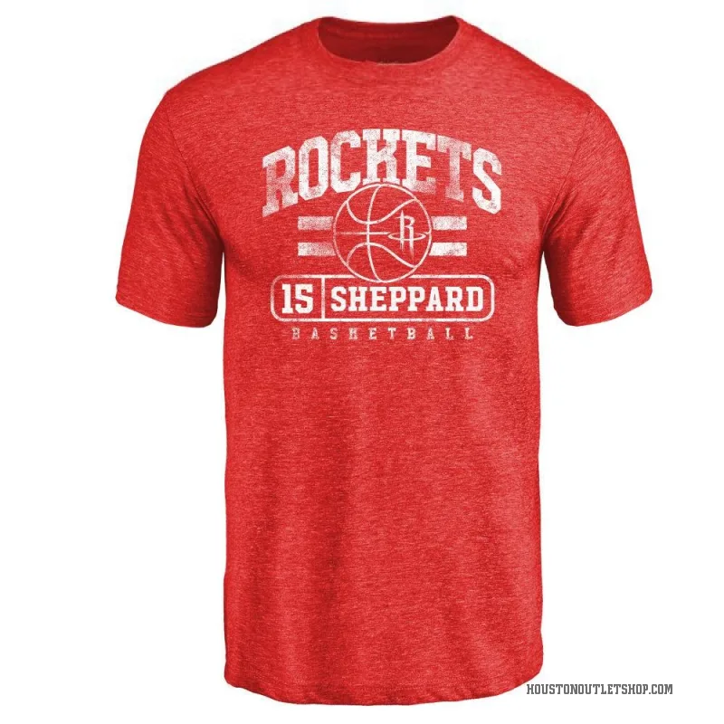 Reed Sheppard Men's Red Houston Rockets Baseline T-Shirt
