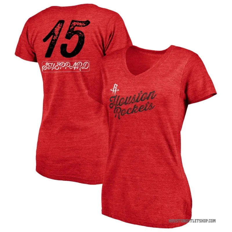 Reed Sheppard Women's Red Houston Rockets Sideline V-Neck T-Shirt