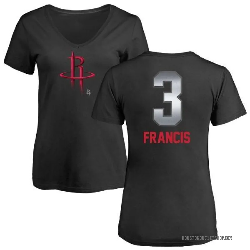 Steve Francis Women's Black Houston Rockets Midnight Mascot T-Shirt