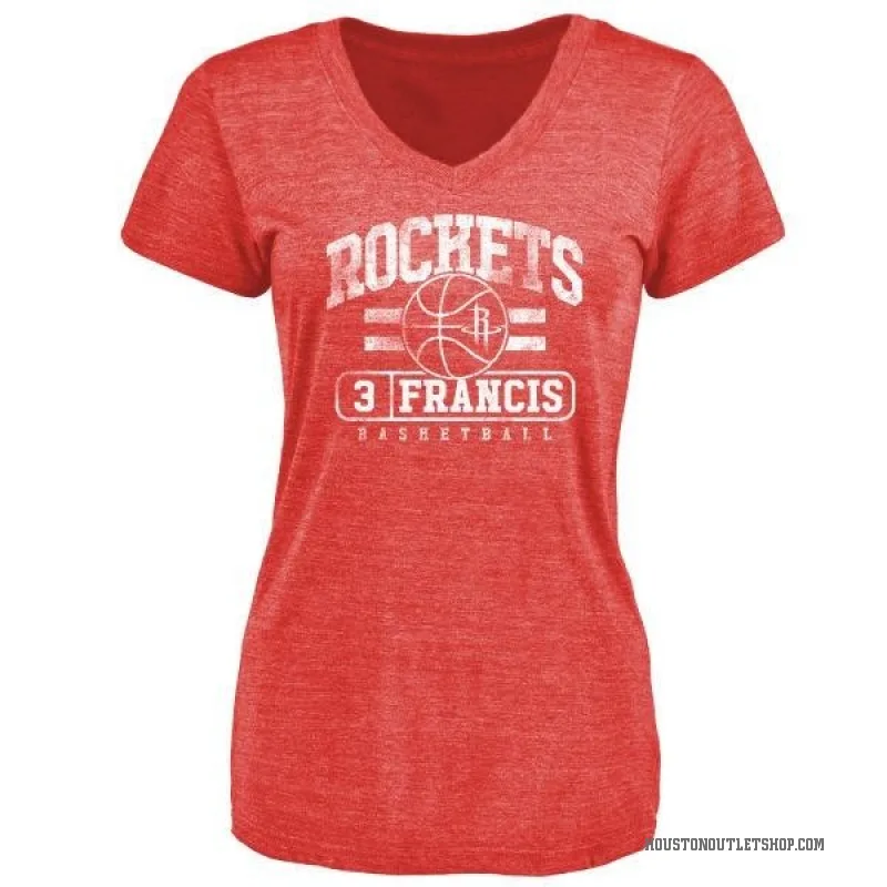 Steve Francis Women's Red Houston Rockets Baseline T-Shirt