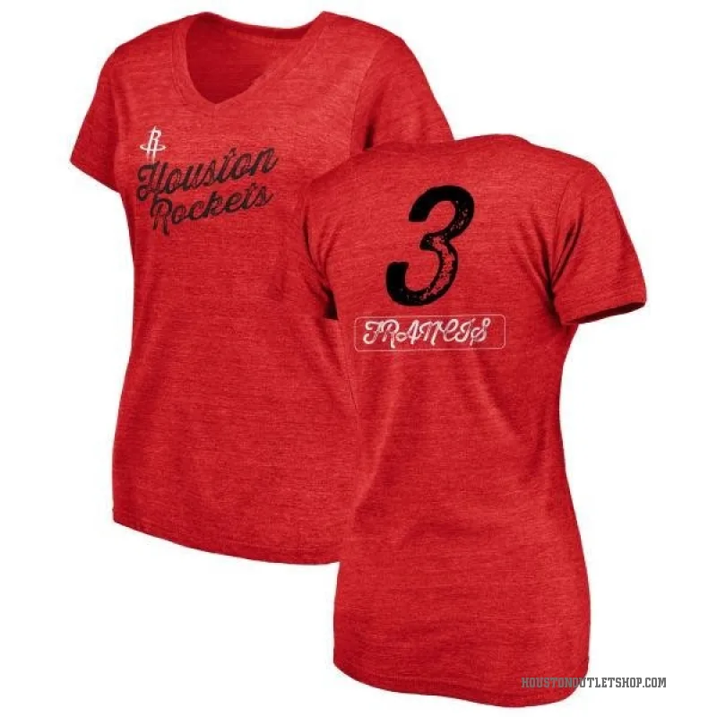 Steve Francis Women's Red Houston Rockets Sideline V-Neck T-Shirt