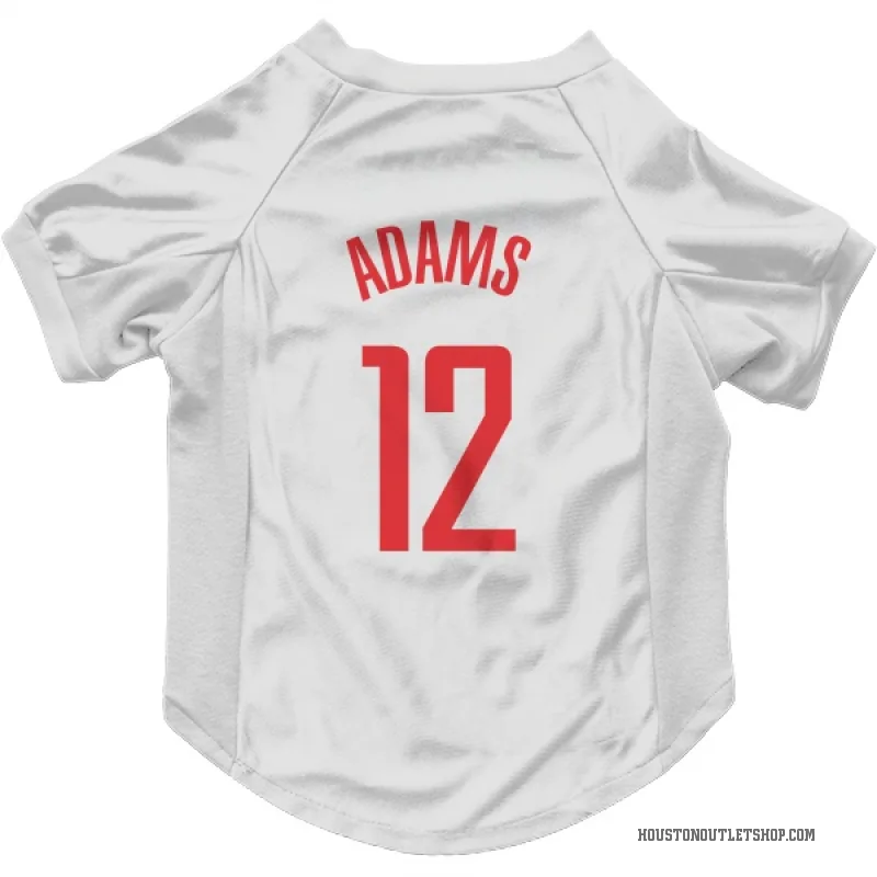 Steven Adams  White Houston Rockets  Cat & Dog Pet Jersey