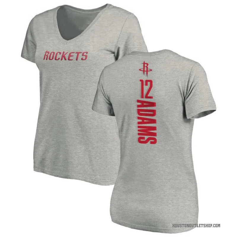 Steven Adams Women's Houston Rockets Ash Backer T-Shirt