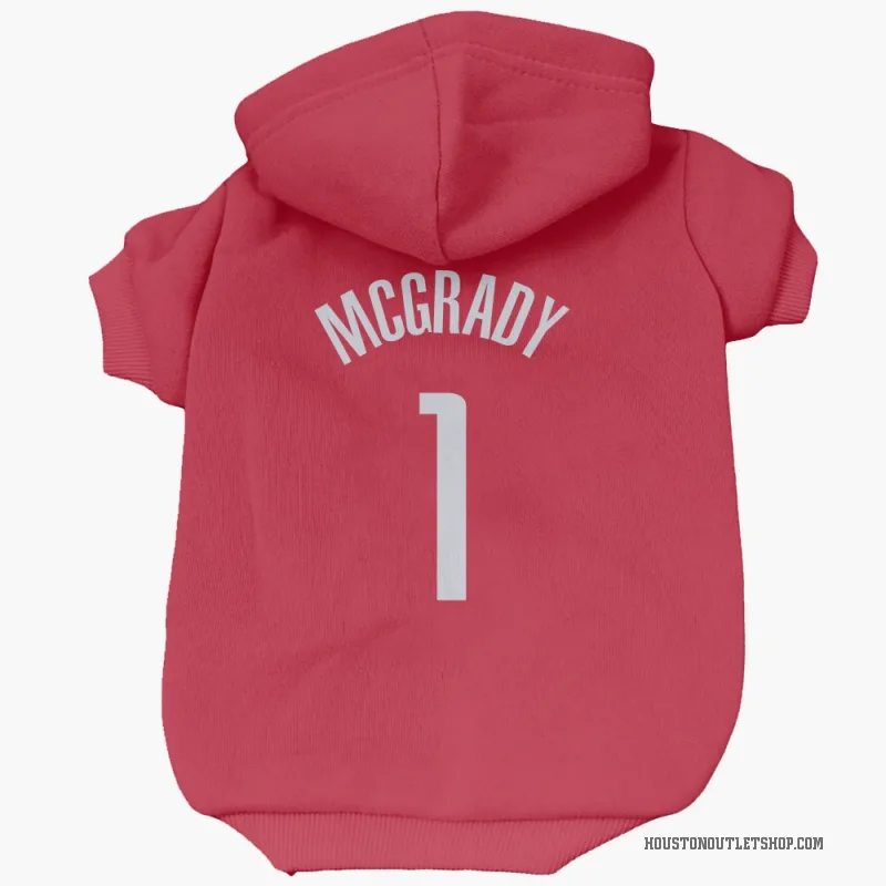 Tracy McGrady  Red Houston Rockets  Cat & Dog Pet Hoodie